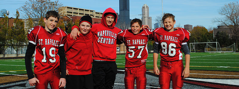Connor and football friends